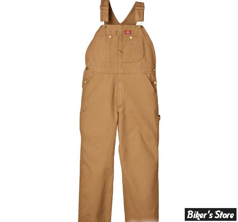 SALOPETTE - DICKIES - BIB OVERALL DUCK - MARRON CLAIR - TAILLE US 36/34