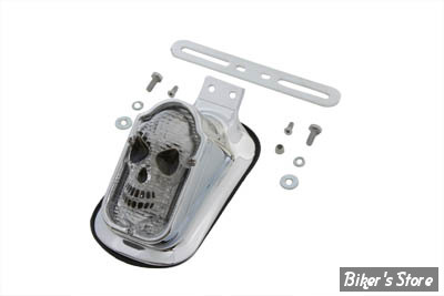 FEU ARRIERE - TOMBSTONE - ECLAIRAGE LED - CHROME - Skull