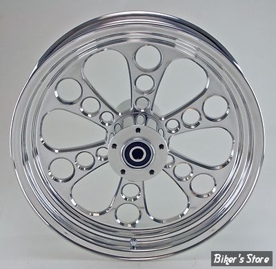 16 x 3.50 - ROUE ULTIMA ALUMINIUM - APPLICATION CUSTOM AXE 1" - KOOL KAT - D-F - COOL KAT Front Wheel  - POLI - 37-605