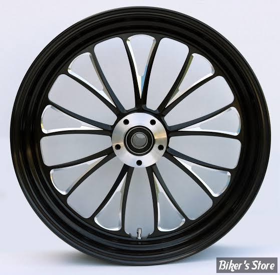 18 x 3.50 - ROUE ULTIMA ALUMINIUM - ARRIERE -  APPLICATION CUSTOM AXE 1" - MANHATTAN - D-F - Manhattan REAR Wheel  - BLACK CUT  - 37-673