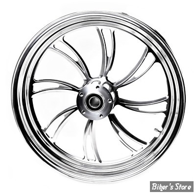 16 x 3.50 - ROUE ULTIMA ALUMINIUM - ARRIÈRE - APPLICATION CUSTOM AXE 1" - VORTEX - D-F - VORTEX REAR Wheel  - POLI - 37-830