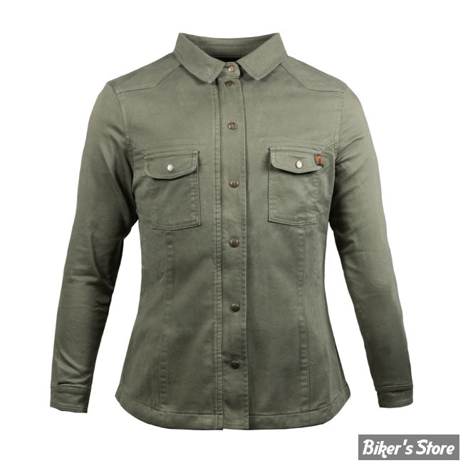 VESTE - JOHN DOE - MOTOSHIRT XTM - VERT OLIVE - TAILLE S