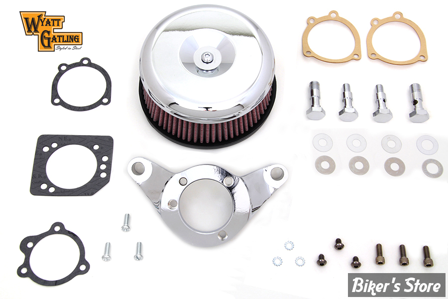 FILTRE A AIR - WYATT GATLING - BIGTWIN 93/07 - DISH - CHROME - COMPLET