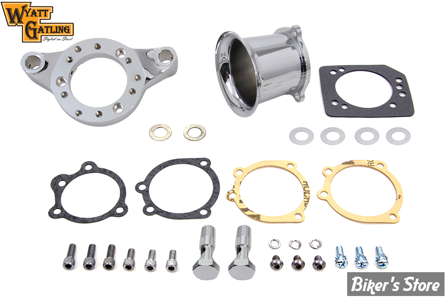 FILTRE A AIR - WYATT GATLING - SPORTSTER 91UP - VELOCITY STACK - CHROME - COMPLET