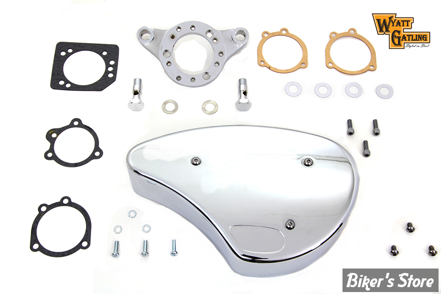 FILTRE A AIR - WYATT GATLING - SPORTSTER 91UP - SCOOP - CHROME - COMPLET