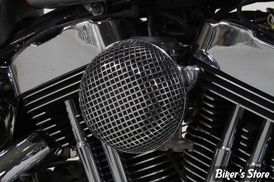 Filtre à Air Conique 44 Mm Pour Moto - Maille Acier Inoxydable, Style Capsule Noir/Argent - Augmentation Flux D'Air, Lavable