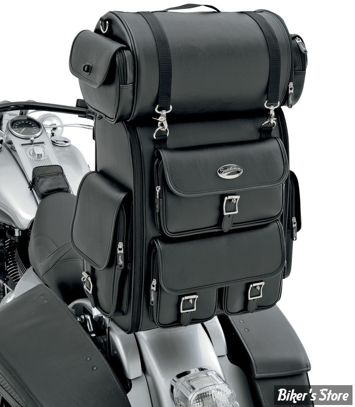 SADDLEMEN PASSAGER ET ARRIÈRE RACK SAC NOIR POUR MOTO