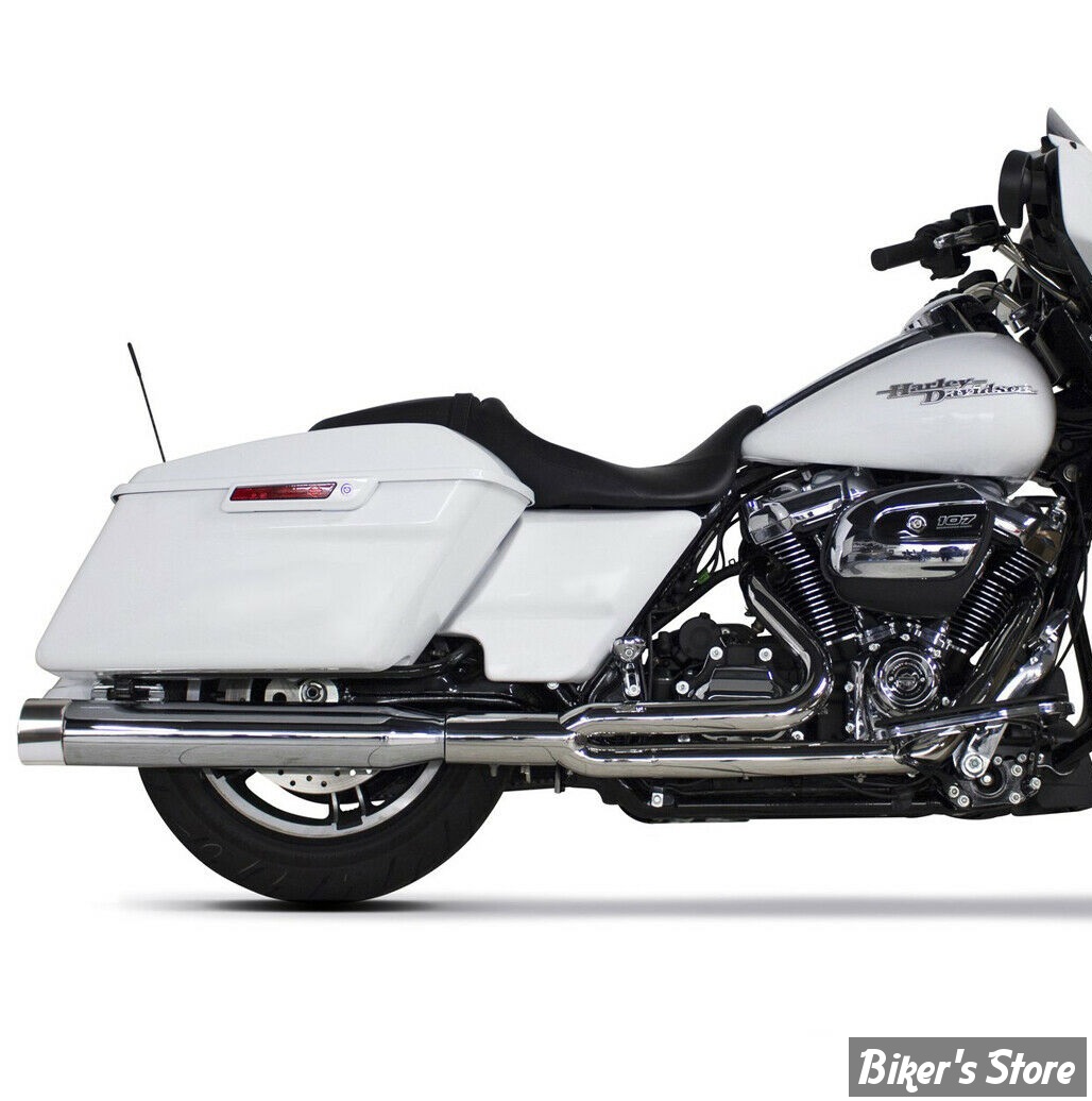 ECHAPPEMENT - TWO BROTHERS RACING - TOURING MILWAUKEE EIGHT 17UP - Ghost Full System - CHROME / EMBOUTS : POLI - 005-46402-P-753234