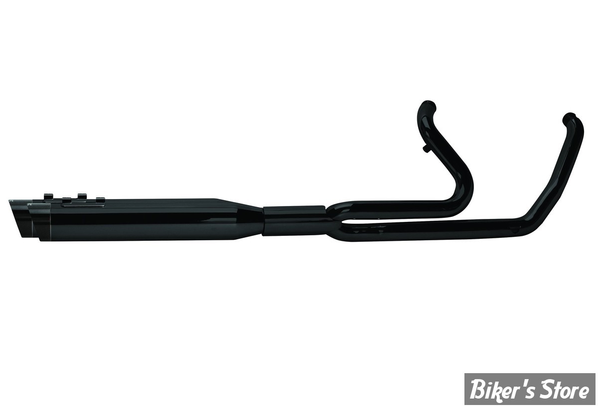 ECHAPPEMENT - TWO BROTHERS RACING - TOURING MILWAUKEE EIGHT 17UP - Ghost Full System - SLASH CUT - NOIR / EMBOUTS : NOIR - 005-46402-BS-753236