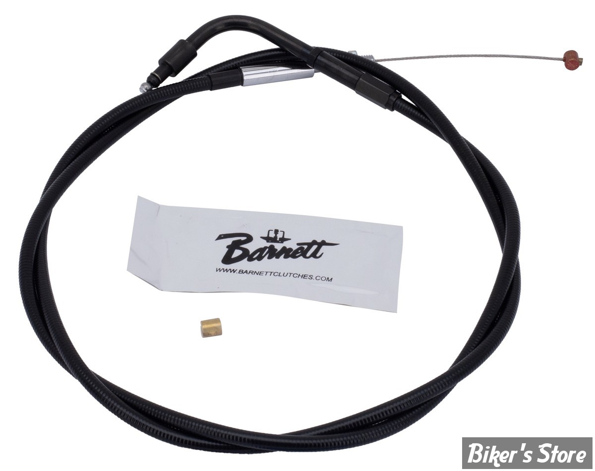 CABLE DE RETOUR POUR BIGTWIN & SPORTSTER AVEC MIKUNI HS 40 - LONGUEUR :104CM - BIGTWIN / SPORTSTER 1996UP - BARNETT - TOUT NOIR