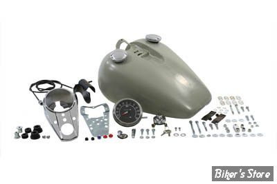 RESERVOIR D'ESSENCE - 3.2 GALLONS / 12.00 LITRES - SPORTSTER 79/81 - OEM 00000-00 - Porkster 3.2 Gallon Gas Tank - AVEC CONSOLE