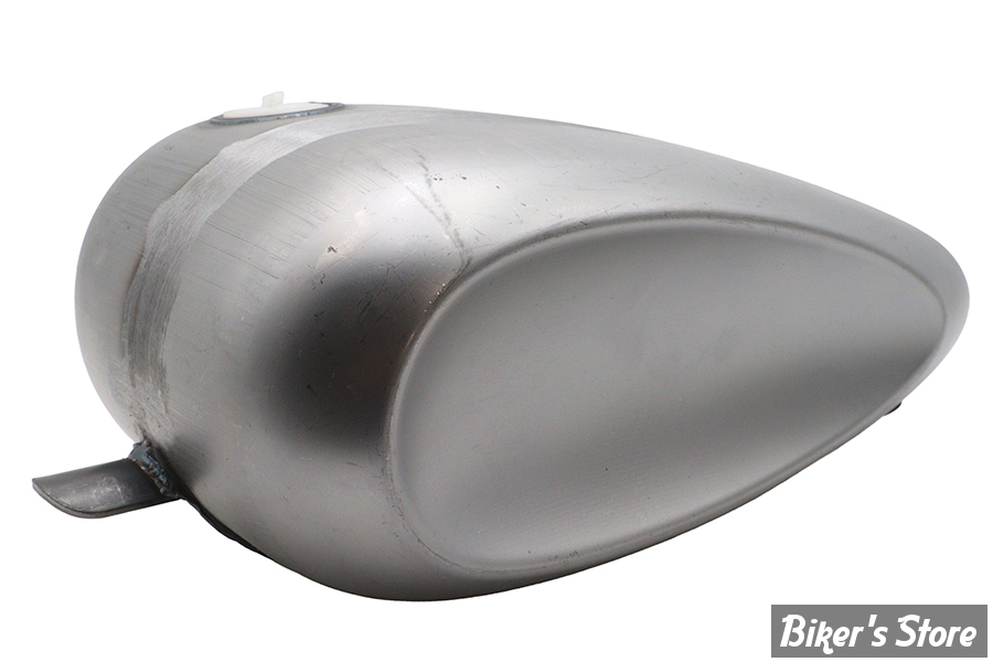 RESERVOIR TYPE MUSTANG - 3.1 GALLONS / 11.70 LITRES - V-TWIN / Wyatt Gatling - Laredo 3.1 Gallon Ribbed Dished Gas Tank Raw - BOUCHON A VIS - DISHED