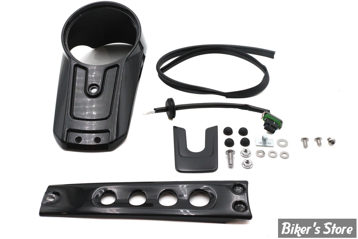  ECLATE A1 - PIECE N° 01 - KIT DE CONSOLE DE RÉSERVOIR - OEM 70900836 / 70900815 / 61400582 / 61400390 / 14101092 /  10102 - SOFTAIL M8 18UP - V-TWIN - NOIR