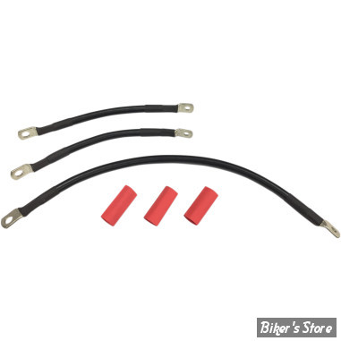 KIT CABLES DE BATTERIE - DYNA 91/03 - DRAG SPECIALTIES - NOIR - E25-0091B-T3 - NI REPRIS NI ECHANGE
