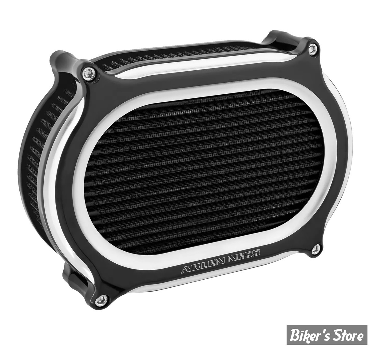 - FILTRE A AIR A.NESS - MILWAUKEE EIGHT TOURING 17UP / SOFTAIL 18/24 -  Stage II Oval Upgrade air cleaner kit - FINITION :  NOIR / CONTRAST CUT - 600-196