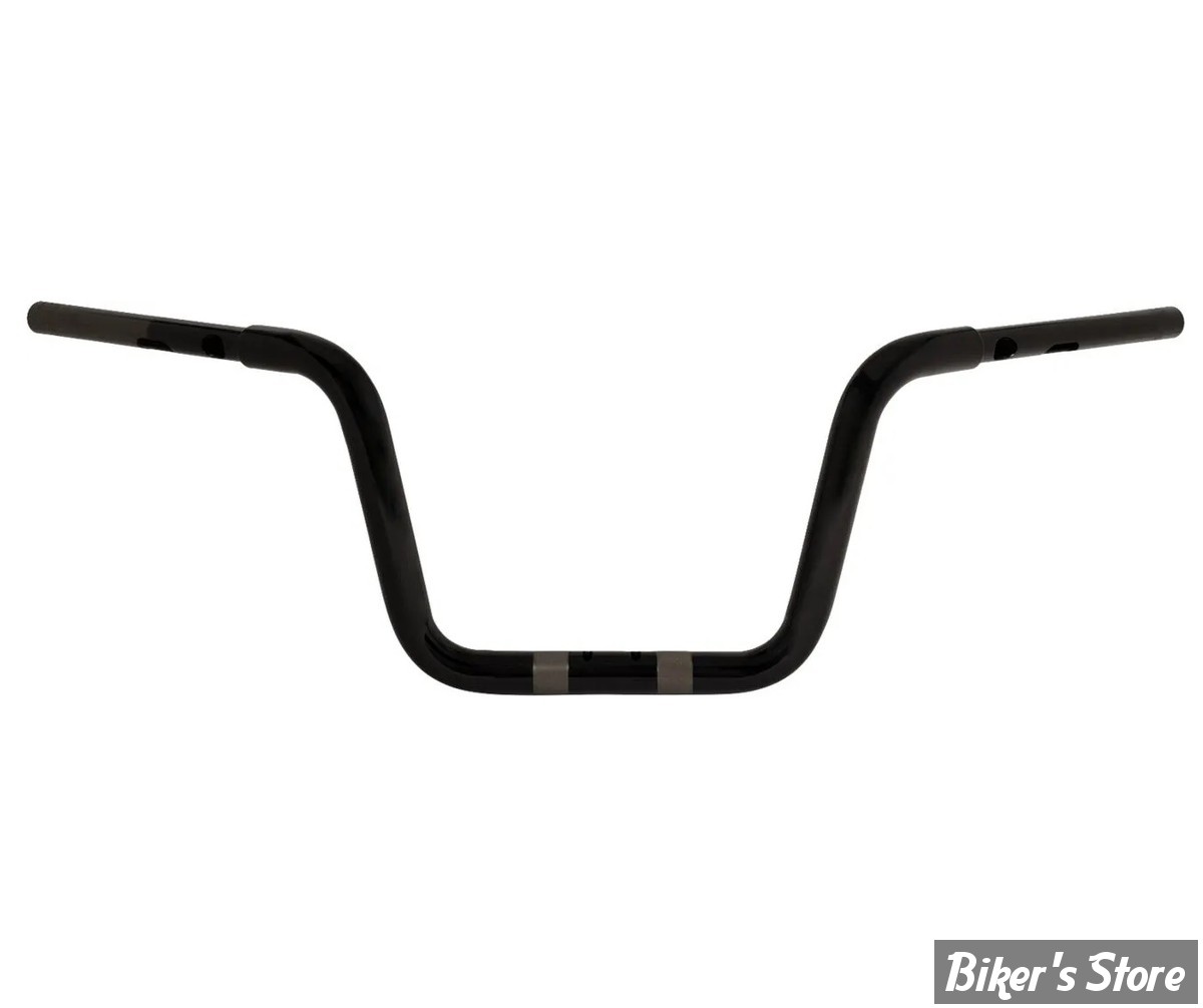 GUIDON 32mm SUR RISERS 32MM - HAUTEUR : 25.40 CM / 10" -  DRAG SPECIALTIES - TOURING - FLTRX 23UP - NOIR BRILLANT - 0601-6555