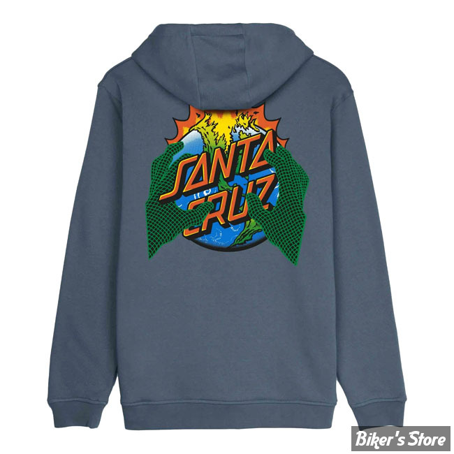 -SWEAT SHIRT A CAPUCHE - SANTA CRUZ - KENDHALL END OF THE DOT - GRIS - TAILLE XL