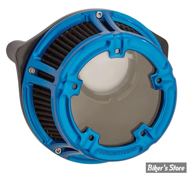 - FILTRE A AIR A.NESS - SOFTAIL 18UP / TOURING 17UP - NESS METHOD CLEAR SERIES AIR CLEANER - ANODISE BLEU - 18-180