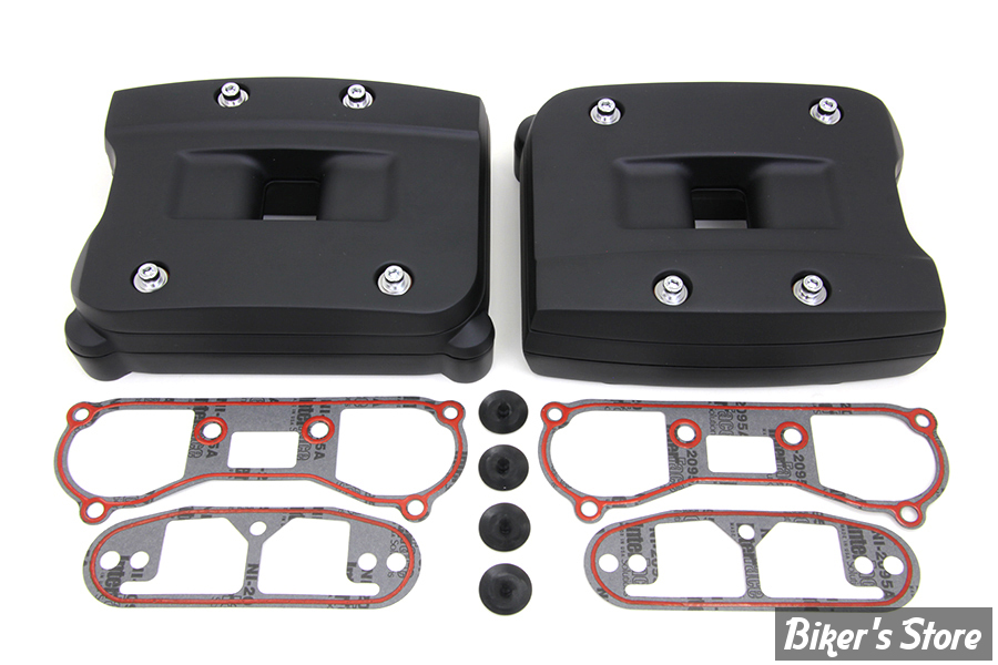 ECLATE D - PIECE N° 17A - KIT COUVRES CULBUTEURS - BIG TWIN 84/91 - OEM 17503-84B / 17528-84A / 17510-84 / 17529-84A / 17539-90 / 17521-84B  /17530-84B - NOIR