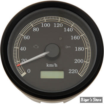 ECLATE A1 - PIECE N° 25 -  COMPTEUR - OEM 67041-98 / 67041-98B - TYPE OEM - DRAG SPECIALTIES - 3-3/8" Programmable Electronic Speedometer - EN KM/H