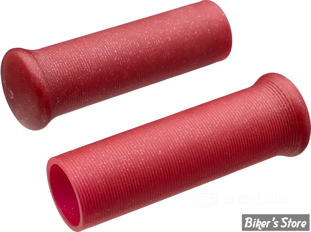 POIGNEES CAOUTCHOUC - ∅ 1" / 25,40MM - THREE MILES - METALFLAKE - ROUGE