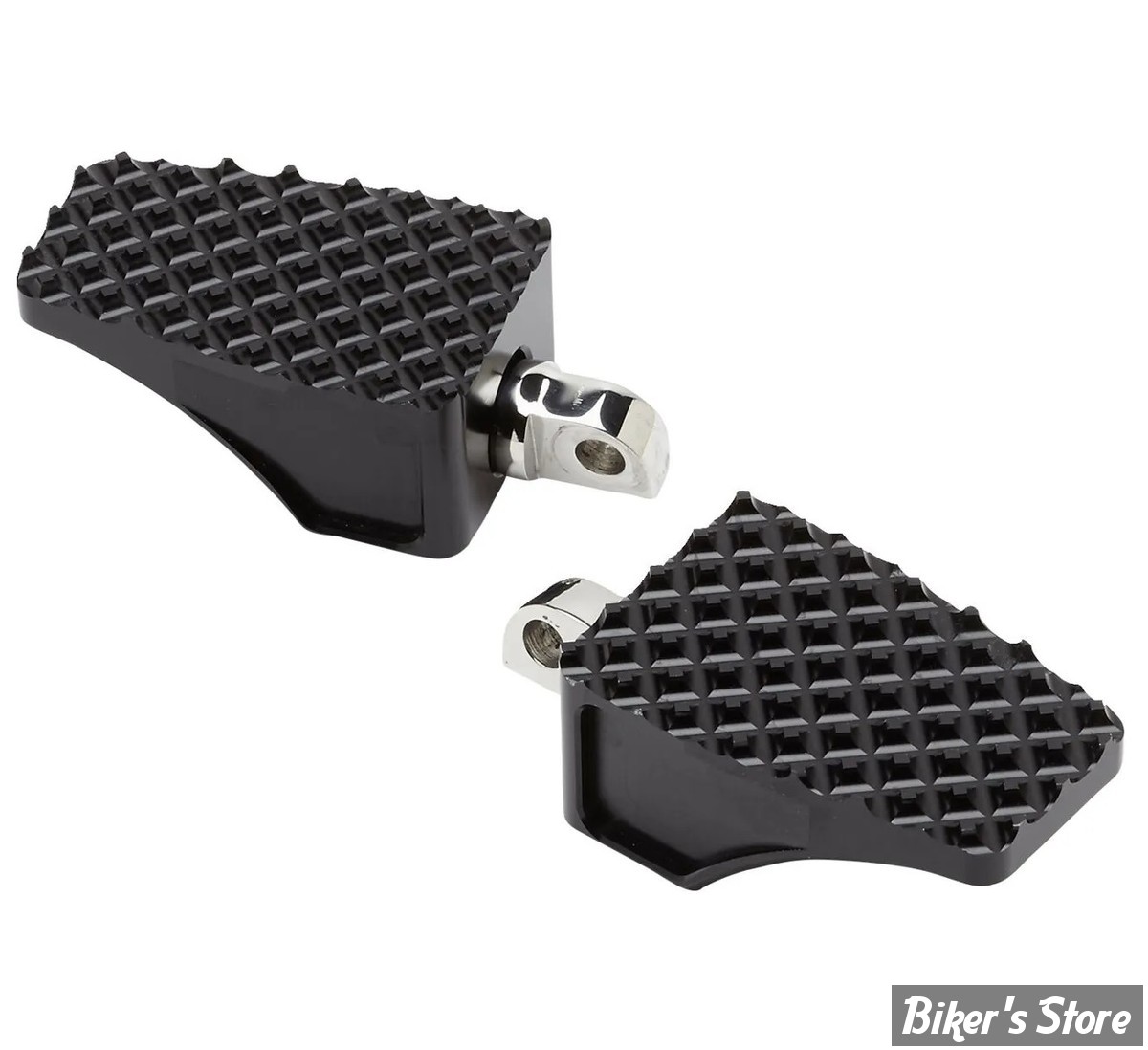 L.A CHOPPERS - REPOSE PIEDS - County Line FOOT PEGS - FINITION NOIR - LA-P100-00B