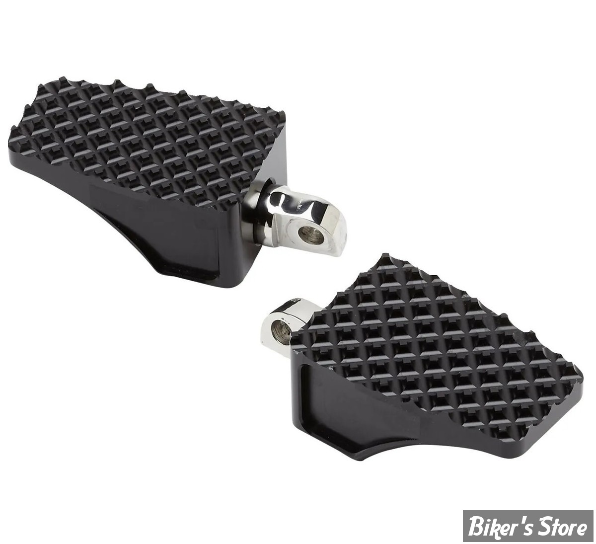  REPOSES PIEDS AVANT - L-A CHOPPERS - County Line Foot Pegs - FINITION : NOIR - LA-P100-01B