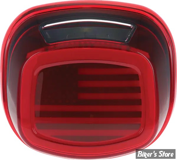 -  FEU AR - HD 99UP - KURYAKYN - TRACER US FLAG - AVEC ECLAIRAGE DE PLAQUE - CABOCHON : ROUGE - 2924 / KUR2924