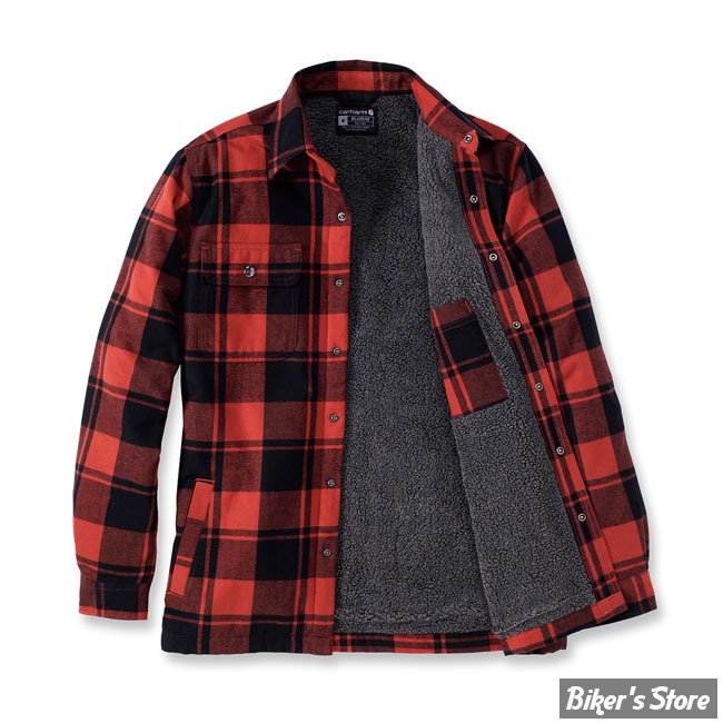 SURCHEMISE MANCHES LONGUES - CARHARTT - Flannel Sherpa-Lined shirt