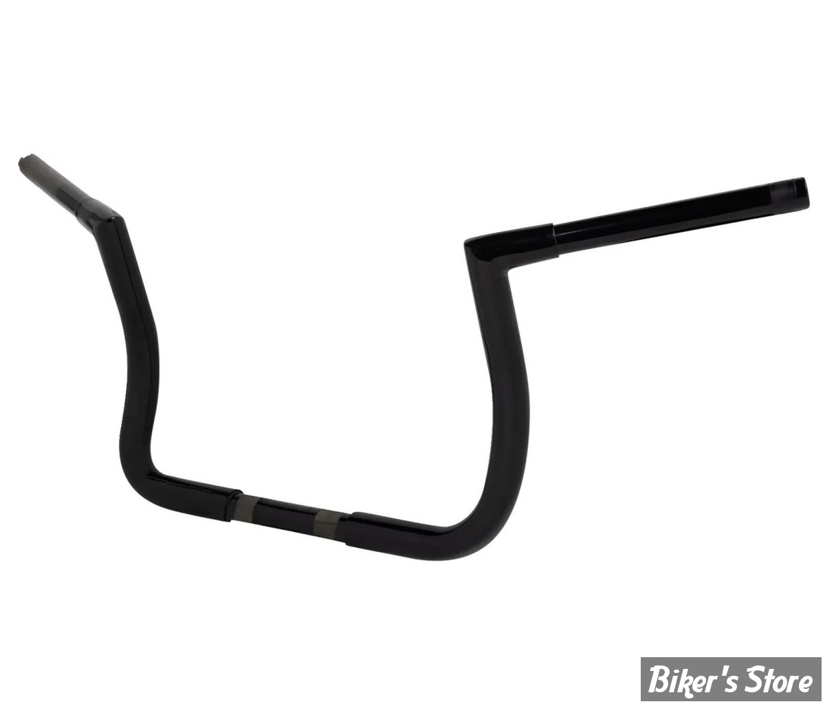 GUIDON 32MM SUR RISERS 25.40MM / GUIDON APEHANGER - HAUTEUR : 25.40CM / 10" - LA CHOPPERS - Twin Peaks Handlebar - TOURING FLHT/FLHX 96/23 - NOIR BRILLANT - LA-7361-10BW