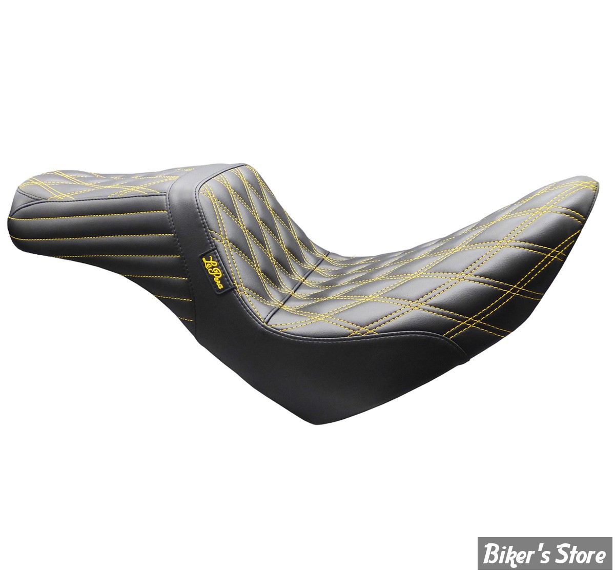 - SELLE DUO - SOFTAIL FXLR / FXLRS / FLSB - LE PERA - TAILWHIP SEAT - DOUBLE DIAMOND - NOIR / COUTURES  : DORE 