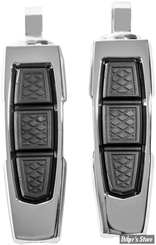 -  KYN - ENYGMA - REPOSES PIEDS KURYAKYN - Enygma foot pegs - EMPREINTE : MALE - ALUMINIUM A380 - FINITION : CHROME - KUR10030-1 / 10030-1