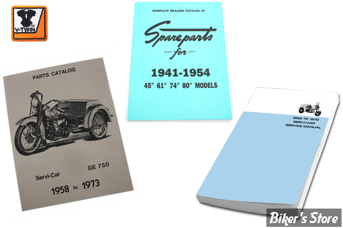 LOT DE MANUELS D'ENTRETIEN / SERVICE MANUAL - 1937/1963 - OEM 00000-00 - Servi-Car Manual Set