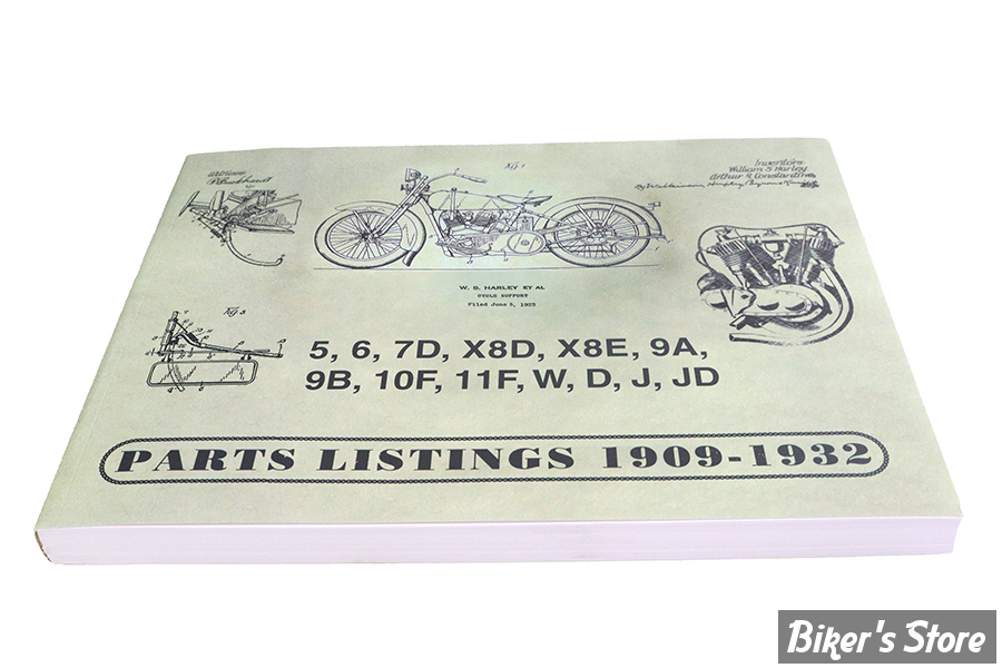 CATALOGUE DE PIECES DETACHEES - 1909/1932 - V-TWIN 1909/1932 - Parts Book for 1909-1932 V-Twins - ISBN: 978-1-7327387-4-4