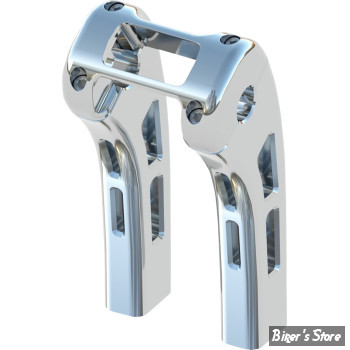POUR GUIDON DE Ø 25,40 MM - MAGNUM STERLING CHROMITE - SOFTAIL M8 18UP - Ghost Risers - HAUTEUR : 20.30 CM / 8" - SOFTAIL CLAMP - CHROME - 3R-0108