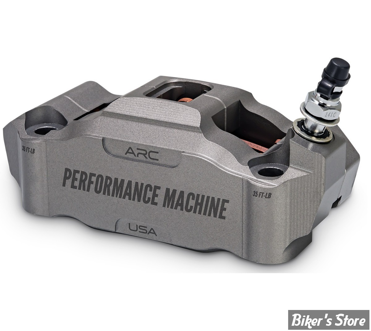 ETRIER RADIAL - ENTRE AXES : 108MM - ETRIER PERFORMANCE MACHINE -  4-PISTONS - 108MM Race Series radial - COTÉ : DROIT - FINITION : GUN METAL GRIS - 0052-2426-GYC