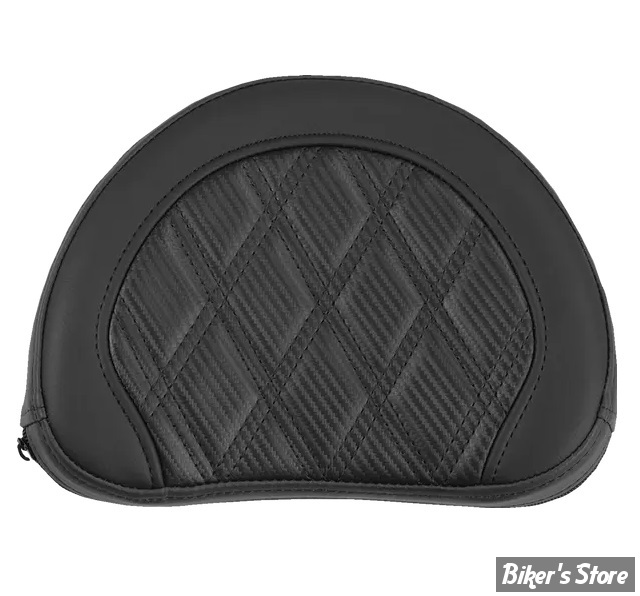 - DOSSIER DE SISSY BAR - LARGEUR : 10" x HAUTEUR : 8" - SADDLEMAN - LATTICE STITCH - FIBRE DE CARBONE - NOIR / COUTURES: NOIR - 051320700