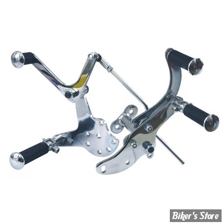 - COMMANDES AVANCEES - BIGTWIN 58/84 - Boone  forward controls - CHROME - MCS