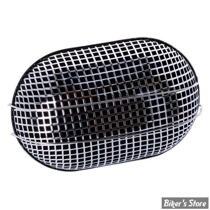 FILTRE A AIR SANS MONTAGE - NID D'ABEILLE OVAL - KEIHIN CV / INJECTION DELPHI - CHROME