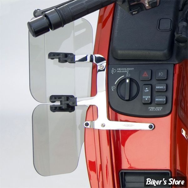  DEFLECTEURS D'AIR LATÉRAUX DE CARÉNAGE - HONDA GOLDWING 12/17 - NATIONAL CYCLE - Wing Deflectors™ Fairing Mount for GL1800 - FUMÉ CLAIR - N5114