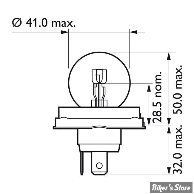 W&W Cycles - Ampoules R2 (P45t) pour Harley-Davidson