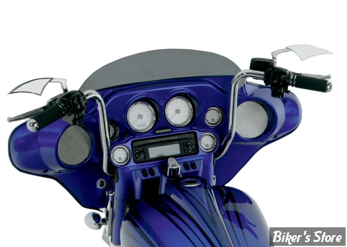 GUIDON PAUL YAFFE ORIGINALS - APEHANGER  - HAUTEUR : 12" - TOURING FLHT/C/U/K/X 96UP - Ape Classic Bagger - CHROME - 51530512CH