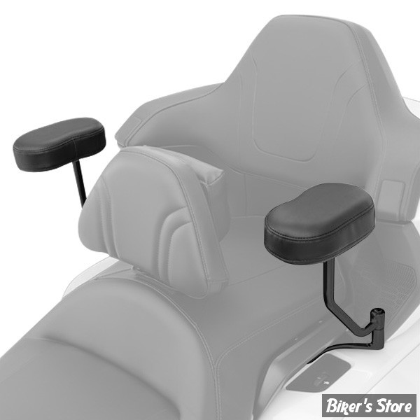 KIT ACCOUDOIRS PASSAGER - SHOW CHROME - HONDA GOLDWING GL1800 2018/2019 - Deluxe Armrest System  - NOIR - 52-926BK