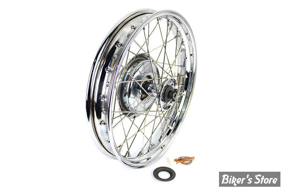 Moyeu De Roue Avant Chromé V-Twin - Compatible Harley Davidson - Réf 45-0297 - Neuf