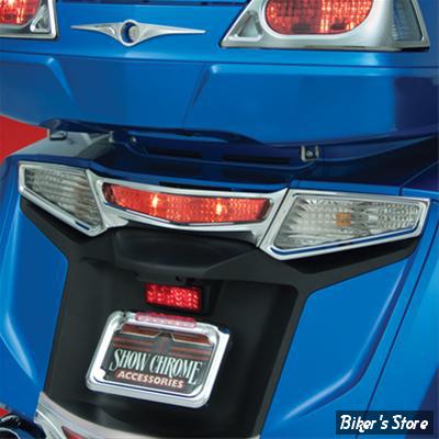 KIT CERCLAGE DE FEU ARRIÈRE - SHOW CHROME / BIG BIKE PARTS - HONDA GOLDWING 1800 - TAILLIGHT LENS TRIM 2012 GL18 - CHROME - 52-821
