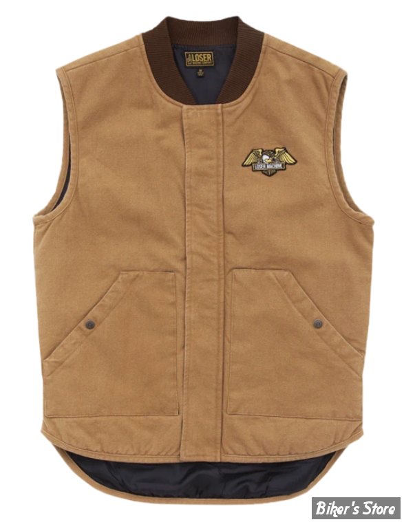 GILET SANS MANCHE - LOSER MACHINE COMPANY - CONDOR II - CARAMEL - TAILLE M