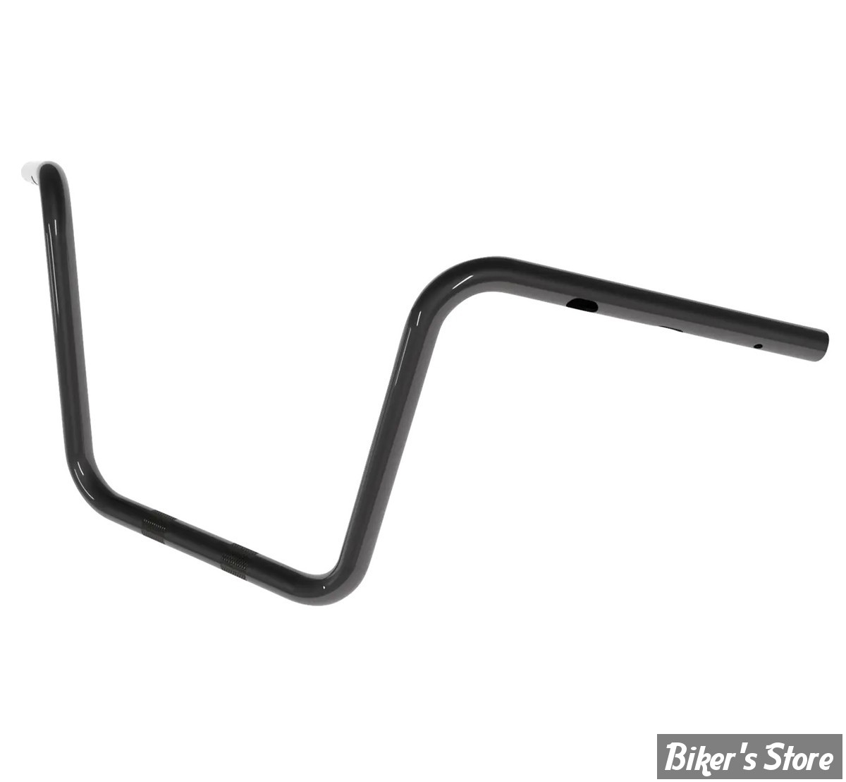 GUIDON 32mm SUR RISERS 25.40MM - HAUTEUR : 35.50CM / 14"- MAGNUM - 1-1/4" Caliber Handlebar - Ape Hanger - SOFTAIL 2025UP - NOIR BRILLANT - 4HB-2114