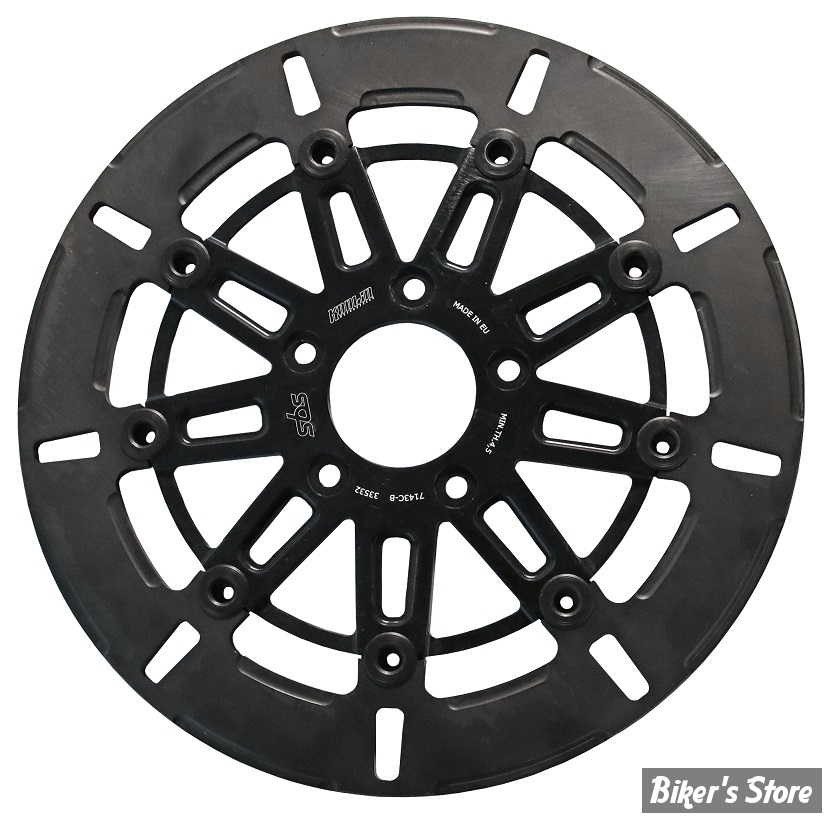 - ECLATE DF -  PIECE N° 01 -  DISQUE AVANT 11.8" - OEM 41808-08 - FLOTTANT - FRED KODLIN / SBS - X KODLIN - 9 RAYONS -  FINITION : NOIR - 7143C-B