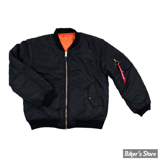 BOMBER - FOSTEX - MA-1 BOMBER FLIGHT JACKET - COULEUR : NOIR - TAILLE : S