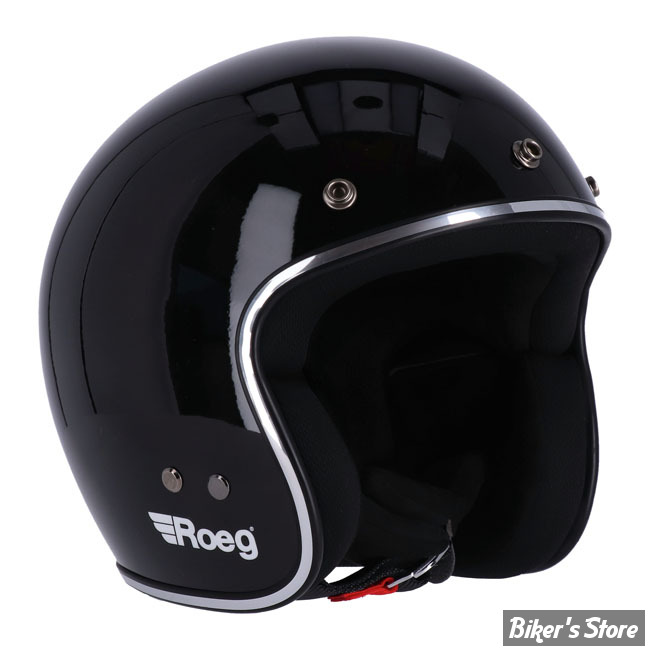 CASQUE JET  - ROEG - JETT HELMET - NOIR  BRILLANT - TAILLE XS